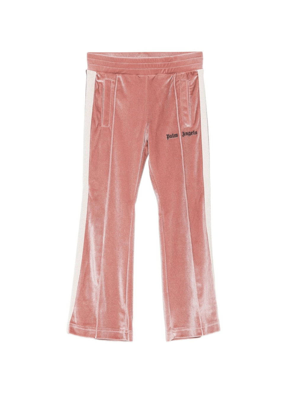 Pantaloni per bambina Palm Angels Kids rosa in velluto - Rubino Kids