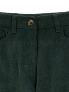 Pantaloni per bambina Philosophy di Lorenzo Serafini Kids verdi con tasche applicate - Rubino Kids