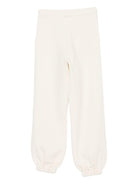 Pantaloni per bambina Pinko Kids bianchi con logo in rilievo - Rubino Kids