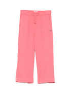Pantaloni per bambina Scotch & Soda Kids rosa con effetto stropicciato - Rubino Kids