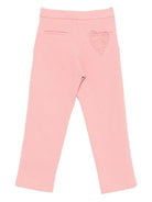 Pantaloni per bambina Simonetta rosa con decorazione a cuore - Rubino Kids