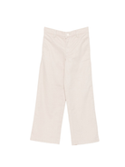 Pantaloni per bambina Stella McCartney Kids beige con stampa con cuori - Rubino Kids