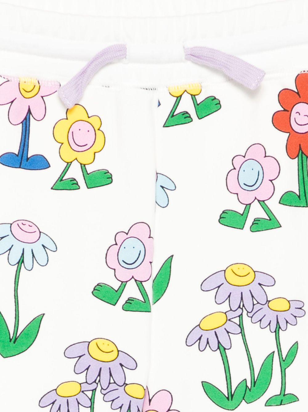 Pantaloni per bambina Stella McCartney Kids bianco con coulisse - Rubino Kids