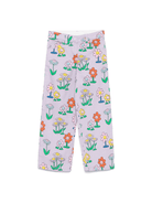 Pantaloni per bambina Stella McCartney Kids lilla con stampa floreale - Rubino Kids