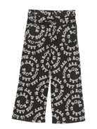 Pantaloni per bambina Stella McCartney Kids nero stampati Love is All - Rubino Kids