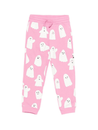 Pantaloni per bambina Stella McCartney Kids rosa con motivo fantasmi - Rubino Kids