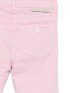 Pantaloni per bambina Stella McCartney Kids rosa con orlo smerlato - Rubino Kids