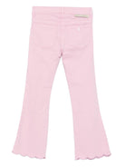 Pantaloni per bambina Stella McCartney Kids rosa con orlo smerlato - Rubino Kids