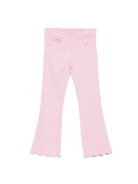 Pantaloni per bambina Stella McCartney Kids rosa con orlo smerlato - Rubino Kids