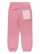 Pantaloni per bambina Stella McCartney Kids rosa con tasca con stampa floreale - Rubino Kids