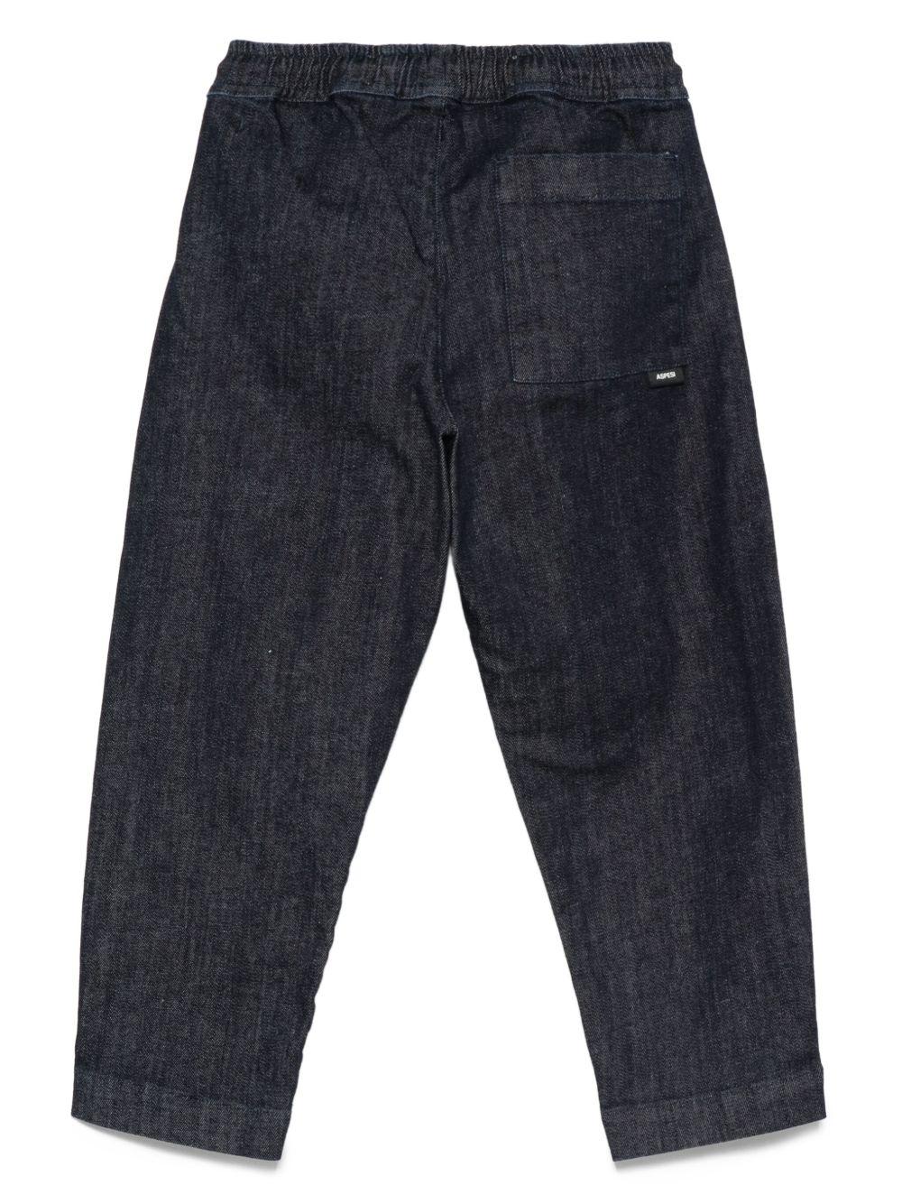 Pantaloni per bambino Aspesi Kids blu con elastico in vita - Rubino Kids