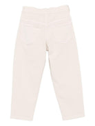 Pantaloni per bambino Balmain Kids beige con motivo logo - Rubino Kids
