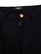 Pantaloni per bambino Balmain Kids blu con logo ricamato - Rubino Kids
