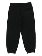 Pantaloni per bambino Balmain Kids nero con polsini elasticizzati - Rubino Kids