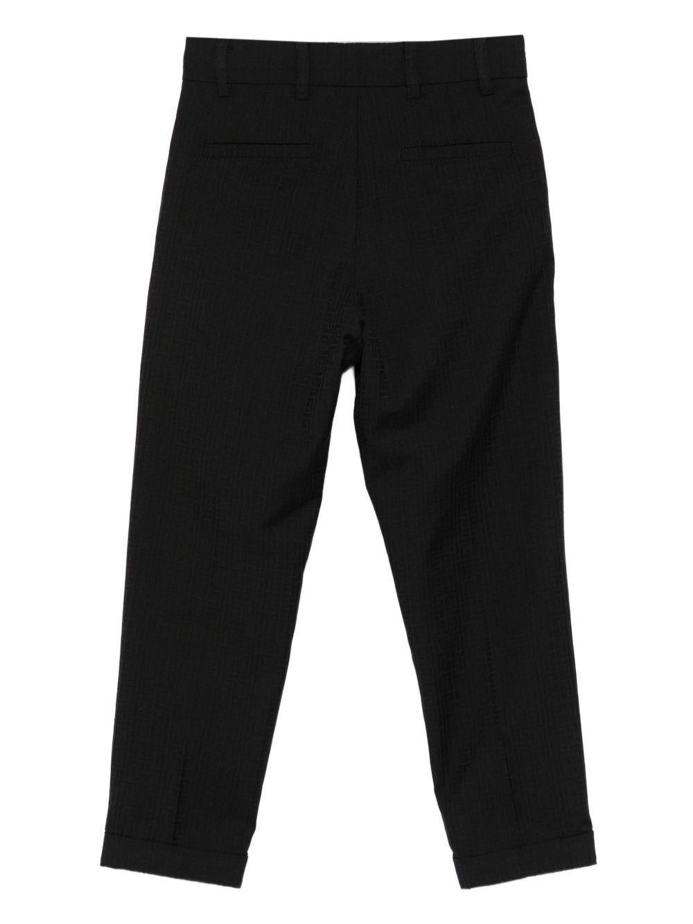 Pantaloni per bambino Balmain Kids nero in lana vergine - Rubino Kids