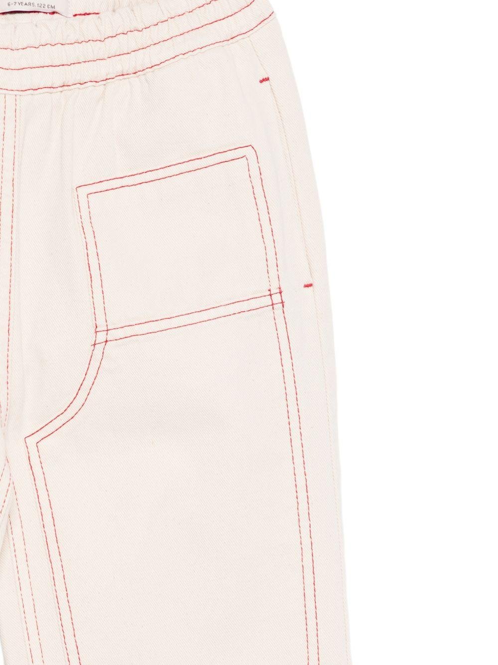 Pantaloni per bambino Bobo Choses beige con tasche posteriori - Rubino Kids