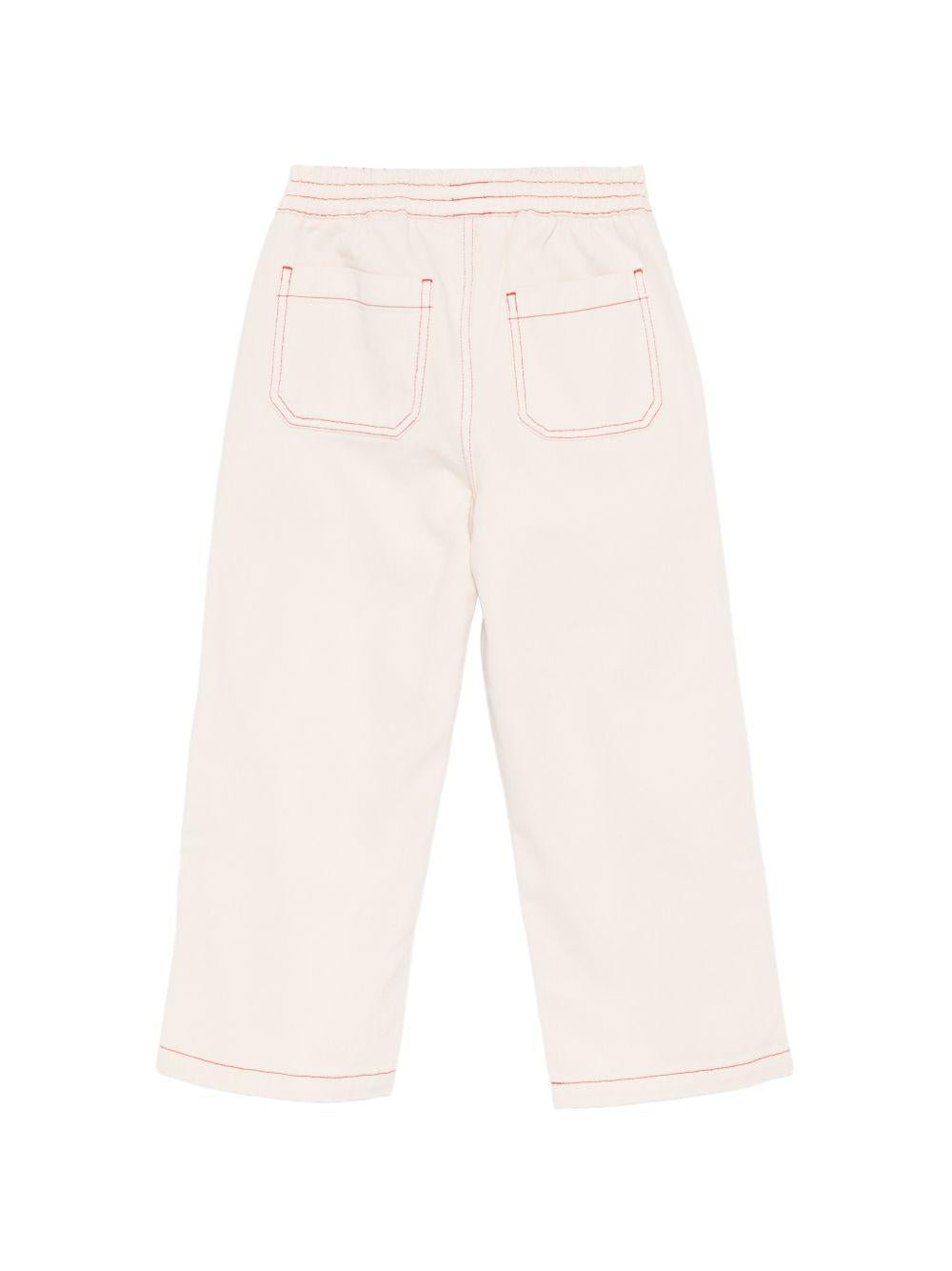 Pantaloni per bambino Bobo Choses beige con tasche posteriori - Rubino Kids
