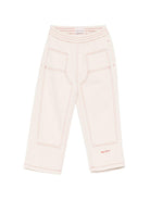 Pantaloni per bambino Bobo Choses beige con tasche posteriori - Rubino Kids