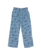 Pantaloni per bambino Bobo Choses denim con stampa Pickles The Dog all - over - Rubino Kids