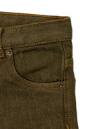 Pantaloni per bambino Bonpoint verde con bottoni - Rubino Kids