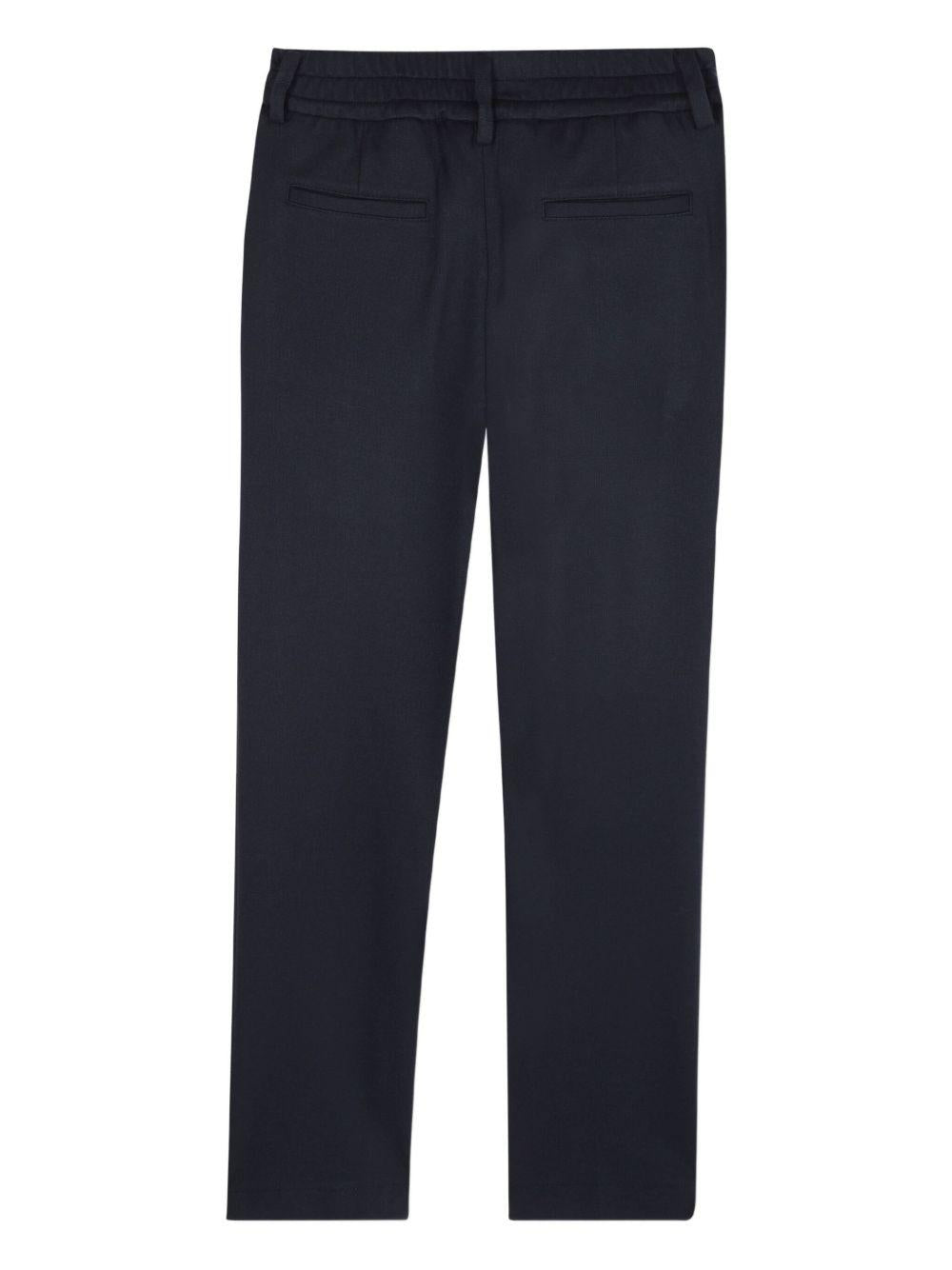 Pantaloni per bambino BOSS Kids blu con logo - Rubino Kids