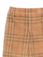 Pantaloni per bambino Burberry Kids beige con stampa Burberry Check - Rubino Kids