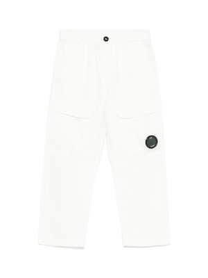 CP Company Kids white trousers with applique