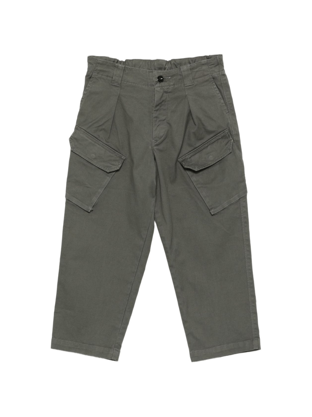 Pantaloni per bambino C.P. Company Kids verde con tasche cargo - Rubino Kids