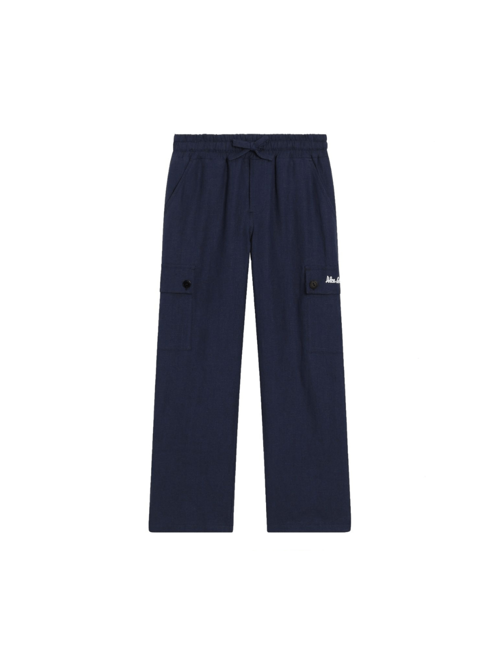 Pantaloni per bambino Dolce & Gabbana Kids blu con coulisse in vita - Rubino Kids