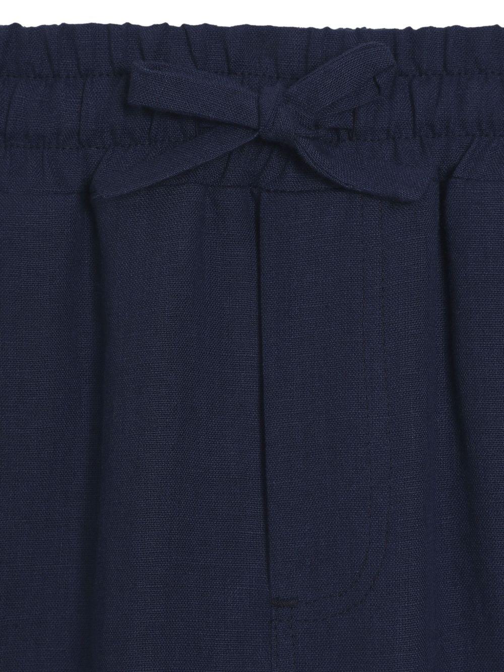 Pantaloni per bambino Dolce & Gabbana Kids blu con coulisse in vita - Rubino Kids