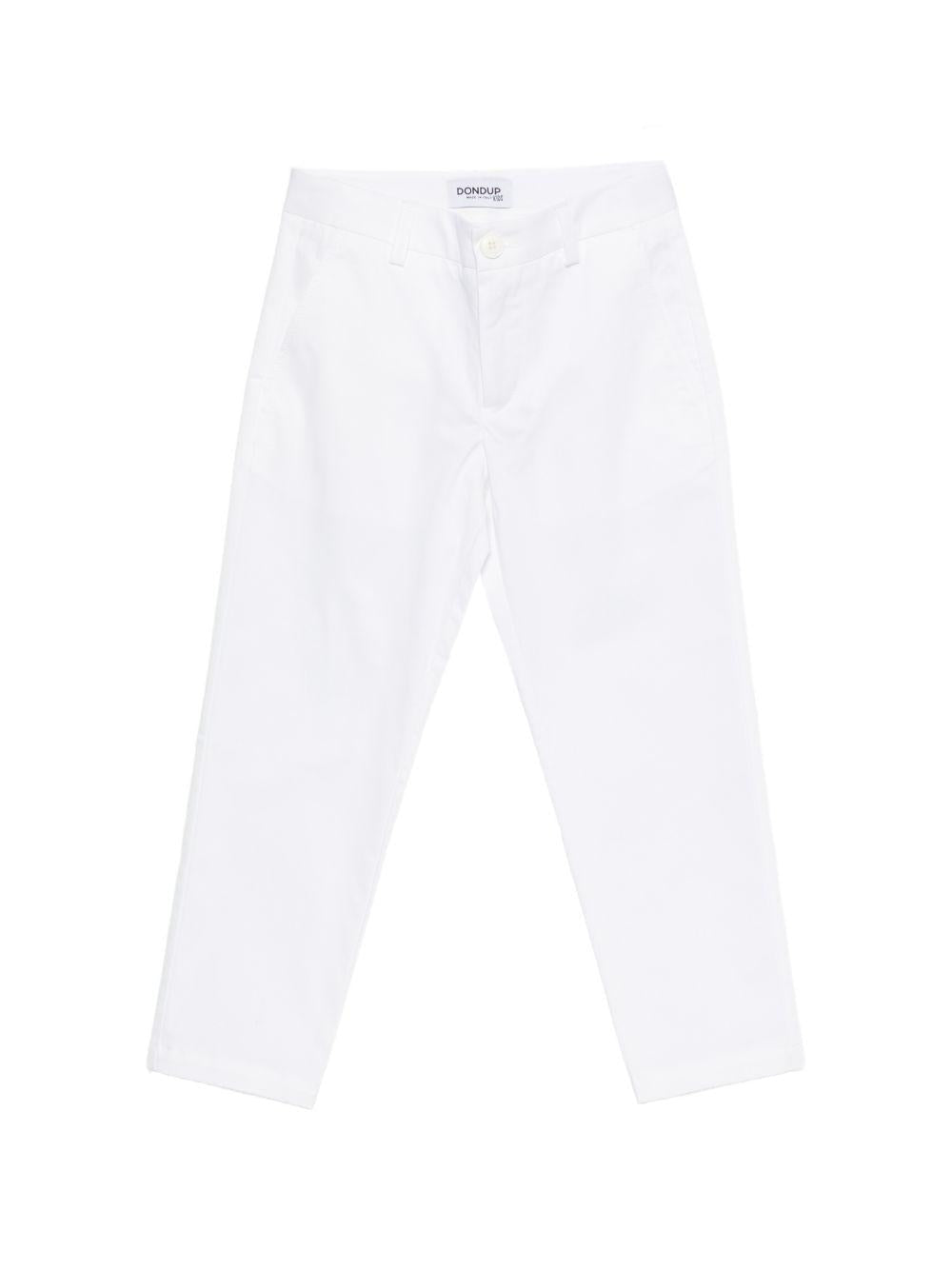 Pantaloni per bambino DONDUP Kids bianchi con tasca posteriore - Rubino Kids