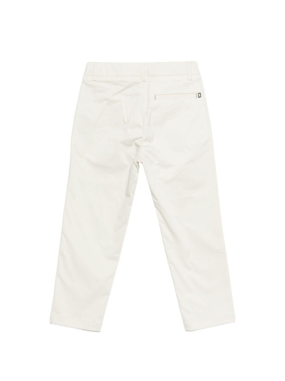 Pantaloni per bambino DONDUP Kids bianco con chiusura a bottone - Rubino Kids