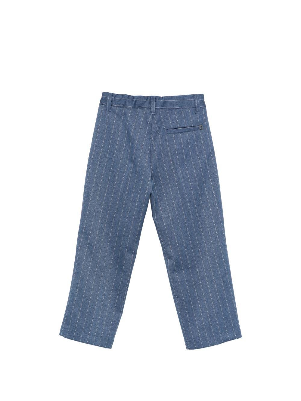 Pantaloni per bambino DONDUP Kids blu con motivo gessato - Rubino Kids