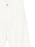 Pantaloni per bambino Eleventy Kids bianchi con tasche applicate - Rubino Kids