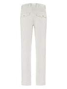 Pantaloni per bambino Eleventy Kids bianchi con texture a coste - Rubino Kids