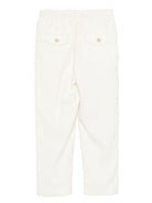 Pantaloni per bambino Eleventy Kids bianco con chiusura frontale plissettata - Rubino Kids