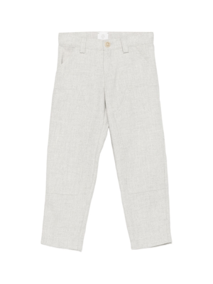 Pantaloni per bambino Eleventy Kids grigi con tasche posteriori applicate