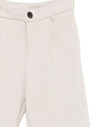 Pantaloni per bambino Emporio Armani Kids beige con dettaglio logo - Rubino Kids