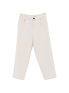 Pantaloni per bambino Emporio Armani Kids beige con dettaglio logo - Rubino Kids