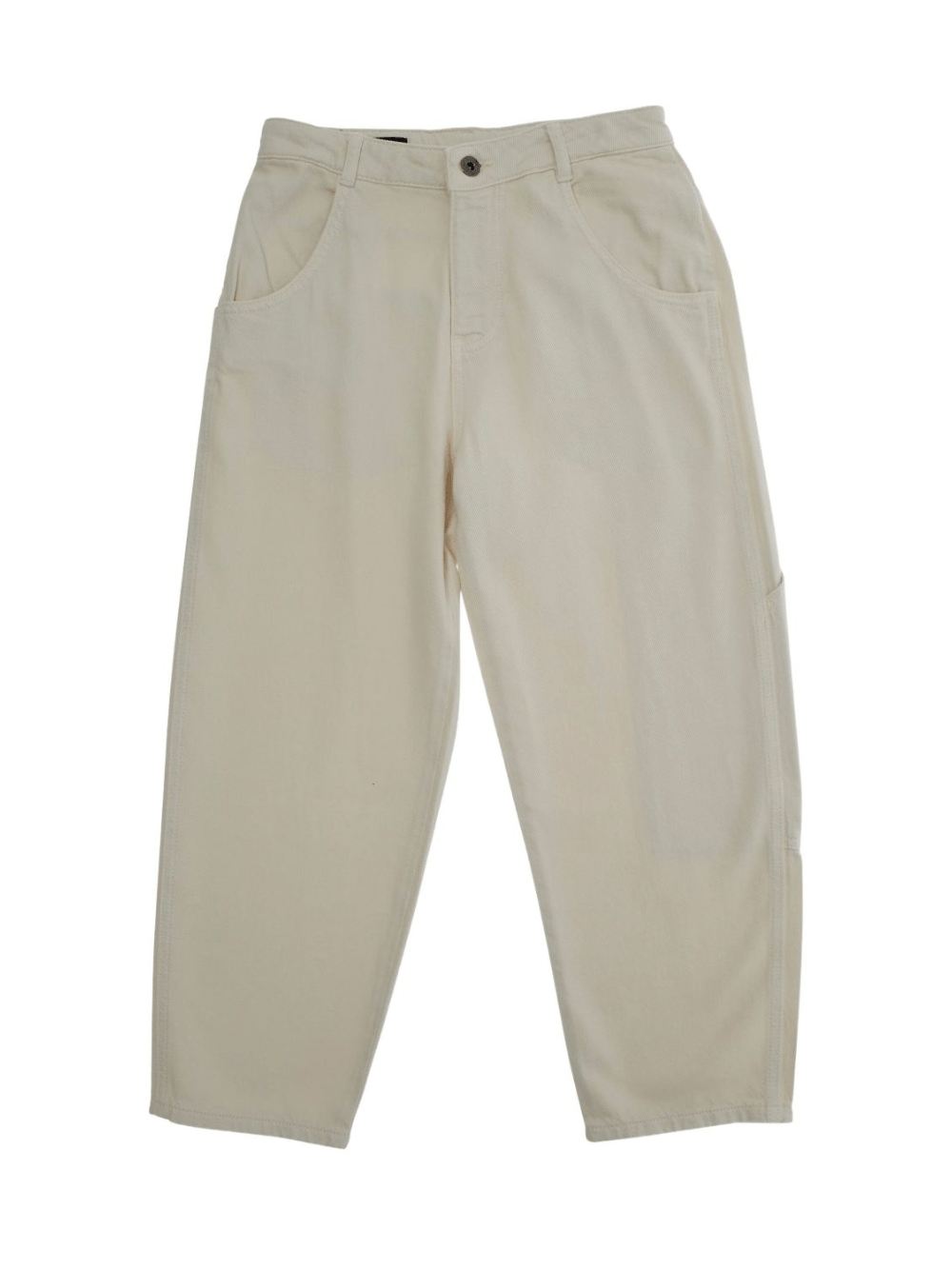 Pantaloni per bambino Emporio Armani Kids beige con tasche applicate - Rubino Kids