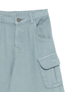 Pantaloni per bambino Emporio Armani Kids grigi con tasche cargo - Rubino Kids