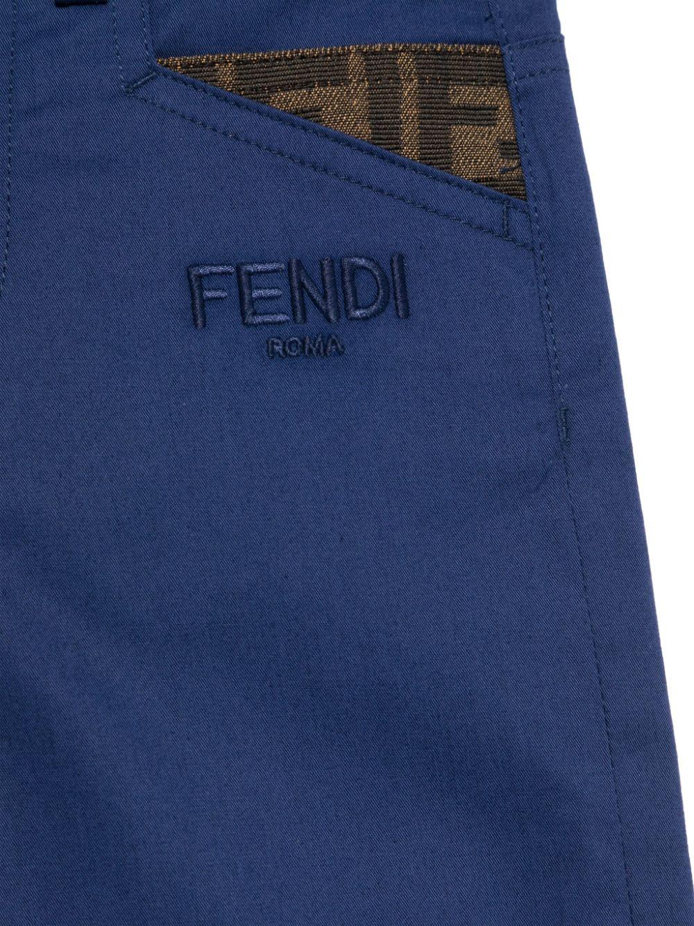 Pantaloni per bambino Fendi Kids blu con taglio dritto - Rubino Kids