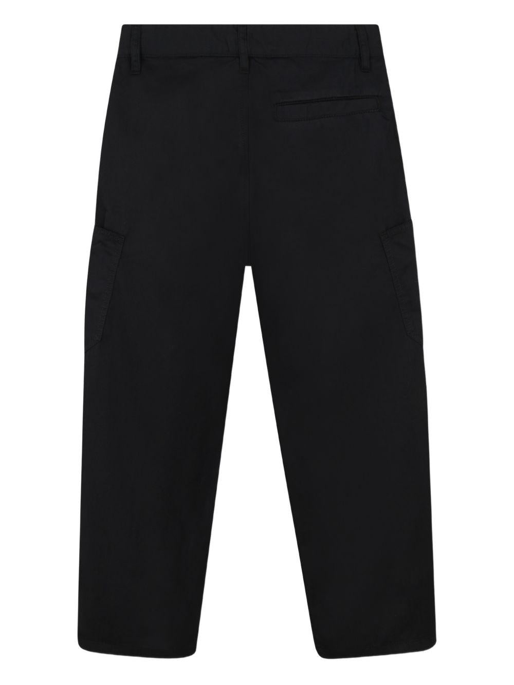 Pantaloni per bambino Givenchy Kids nero con logo - Rubino Kids