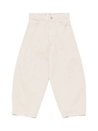 Pantaloni per bambino Il Gufo beige con tasche curve - Rubino Kids