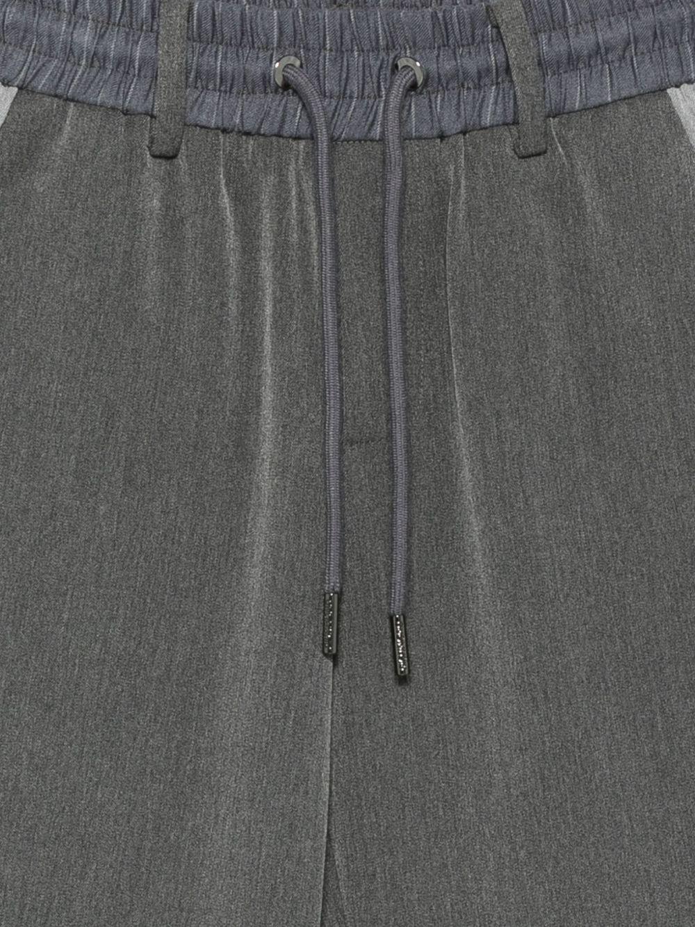 Pantaloni per bambino John Richmond Junior grigio con coulisse in vita - Rubino Kids