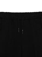 Pantaloni per bambino John Richmond Junior nero con coulisse e ricamo logo - Rubino Kids