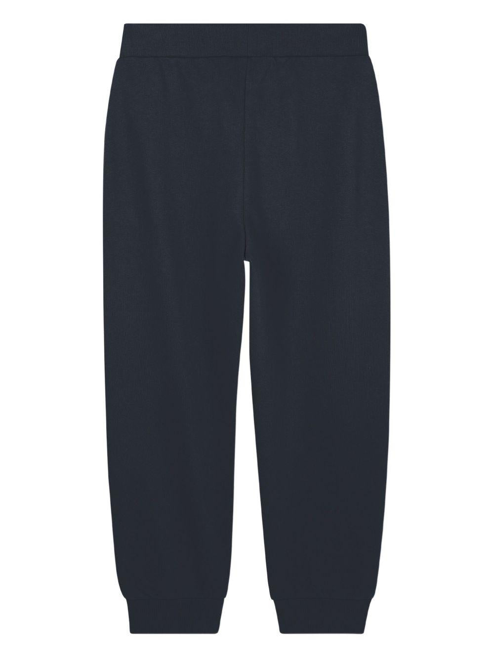 Pantaloni per bambino Kenzo Kids blu con dettaglio logo - Rubino Kids