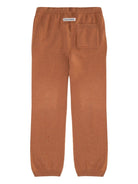 Pantaloni per bambino Laneus Kids marroni con chiusura a coulisse - Rubino Kids