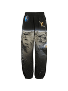 Pantaloni per bambino Molo neri con stampa Moon Landing - Rubino Kids