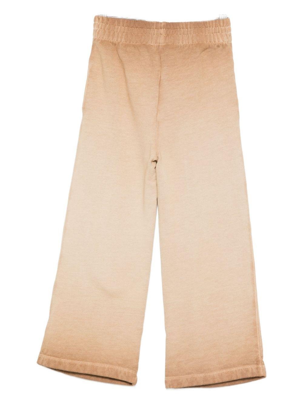 Pantaloni per bambino MSGM Kids beige con cintura elasticizzata - Rubino Kids